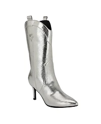 Guess Women's Wurlie Western Stiletto Heeled Slip-On Booties