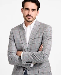 B by Brooks Brothers Men's Plaid Wool-Blend Stretch Regular-Fit Sports Coat