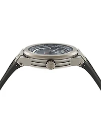 Ferragamo Men's Swiss F-80 Gmt Worldtime Blue Silicone Watch 43mm