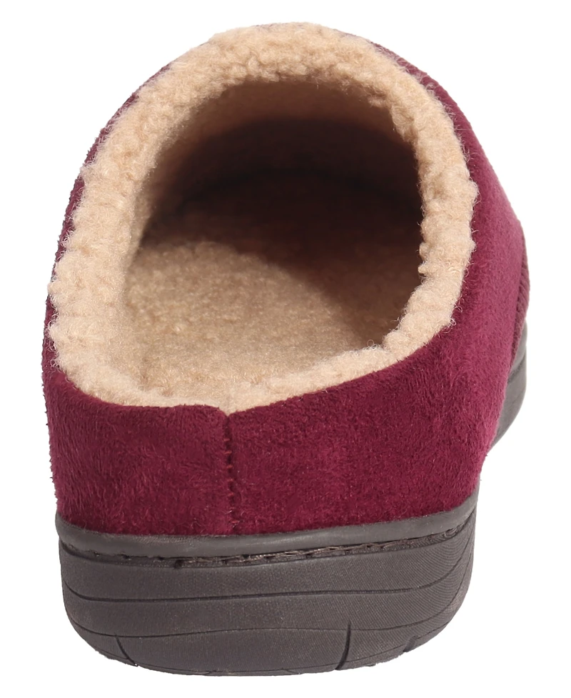 Weatherproof Vintage Men's Microsuede Corduroy Clog with Faux Shearling Lining and Indoor-Outdoor Sole Shoe