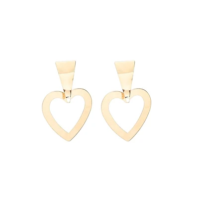 Sohi Women's Heart Drop Earrings