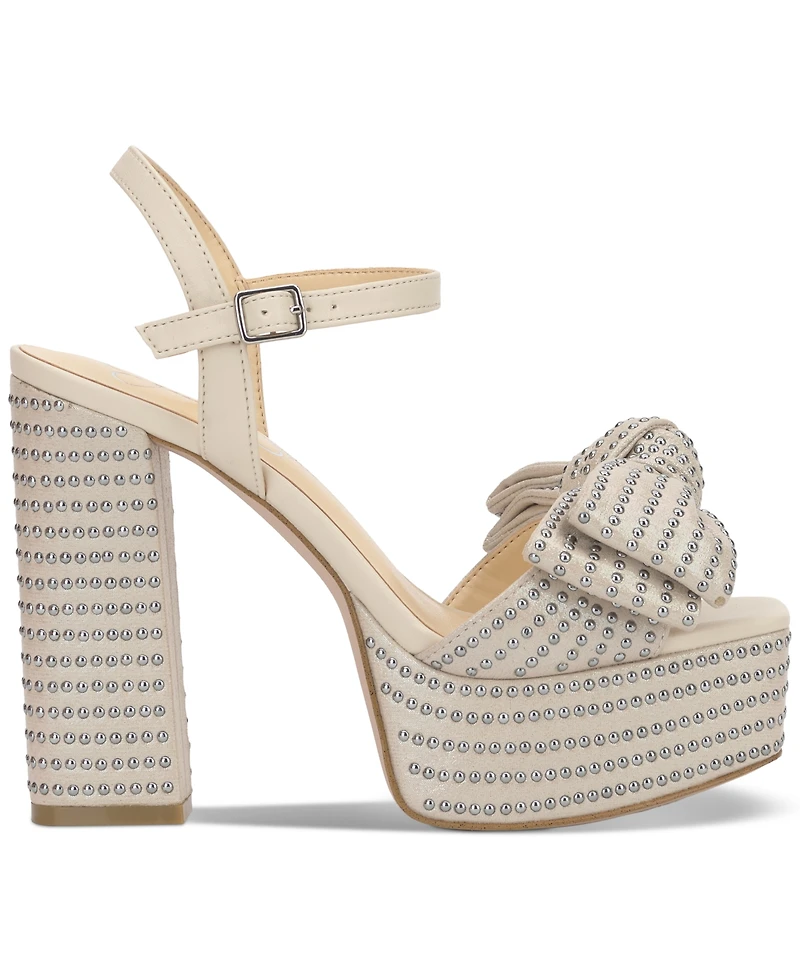 Jessica Simpson Women's Lollien Studded Bow Platform Sandals