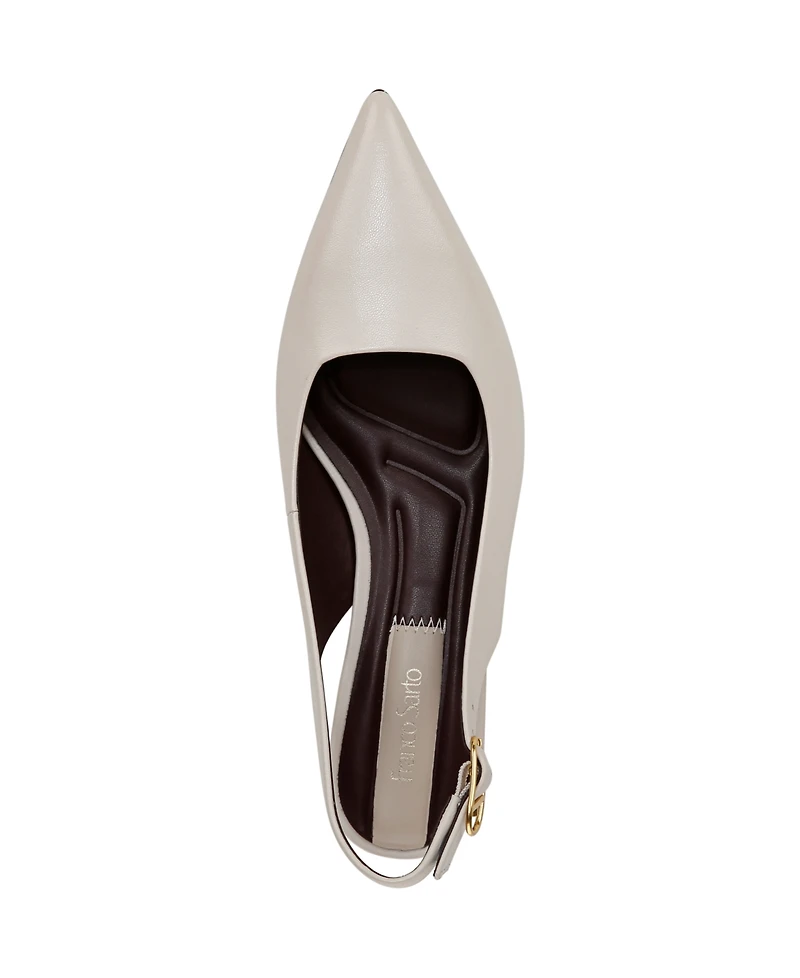 Franco Sarto Women's Marlow Pointed Toe Slingback Kitten Heel Pumps