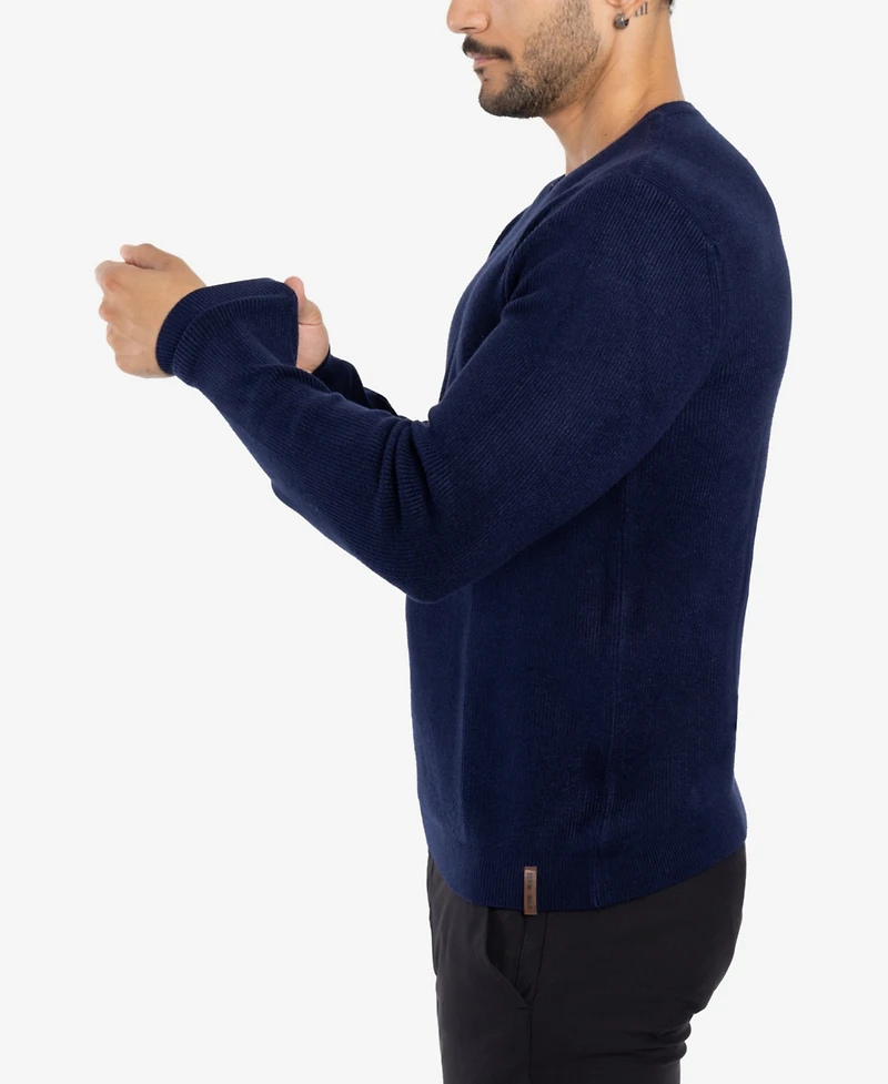 Spring + Mercer Men's Ribbed Crew Neck Sweater