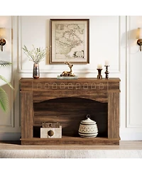 Tribesigns 47.24-Inch Console Table, 2-Tier Entryway Table with Elegant Pattern, Farmhouse Behind Couch Table Sofa Table, Hallway Table Foyer Table