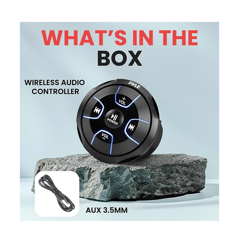 Pyle Amplified Wireless Bluetooth Audio Controller, Waterproof, 300 Watt