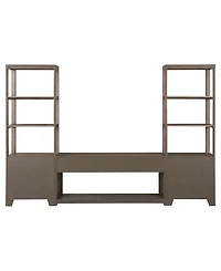 Portmore 60" Wood 3PC Tv Console Set (60" Console, 2 Piers)