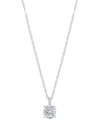Diamond Solitaire 18" Pendant Necklace (1/2 ct. t.w.) 14k Gold