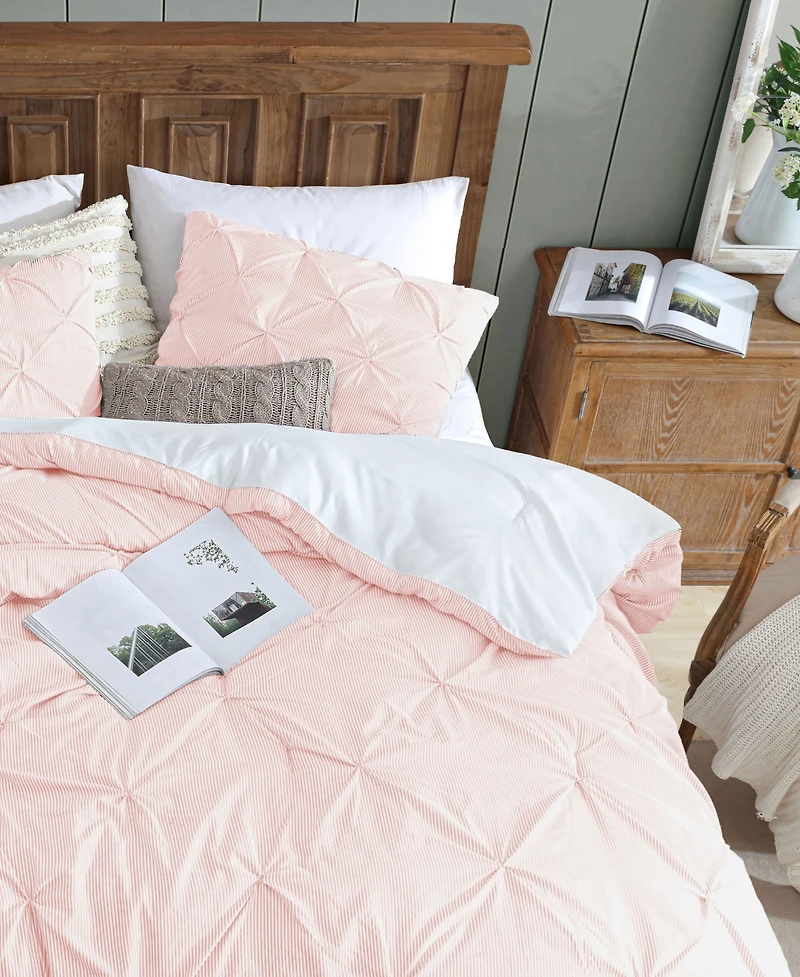 Swift Home Classic Stripes Pintuck -Pc. Comforter Set