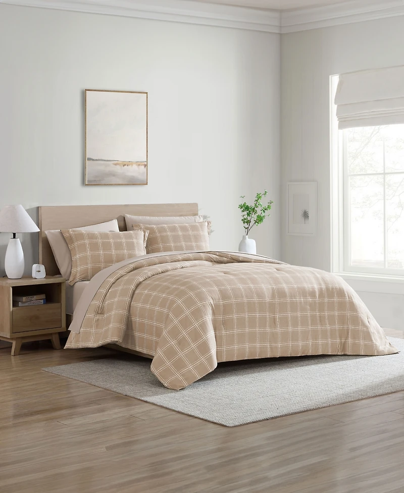 Swift Home Grid Plaid Reversible -Pc. Comforter Set