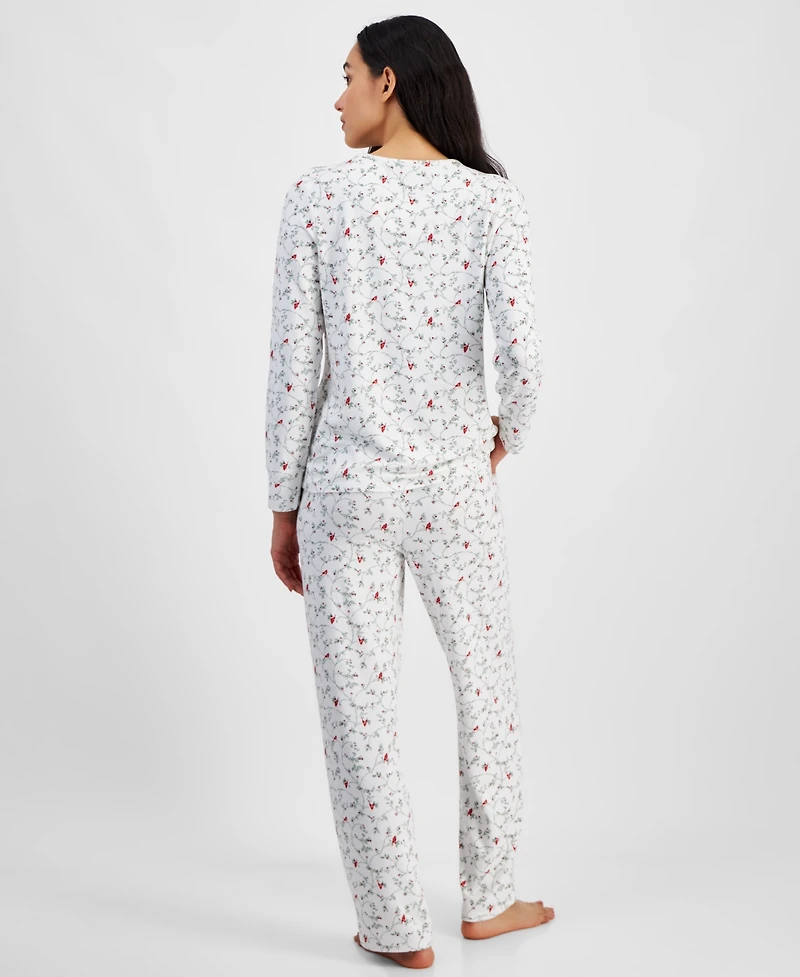 Charter Club Women's 2-Pc. Printed Long-Sleeve Packaged Pajamas Set, Created for Macy's