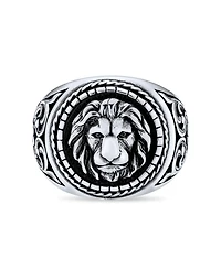 Bling Jewelry Big Statement Biker Style Lion Ring Solid .925 Sterling Silver