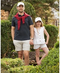 Bits & Bows Girls American Flag Bow Baseball Hat in White