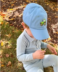 Bits & Bows Boys Tractor Baseball Hat Blue