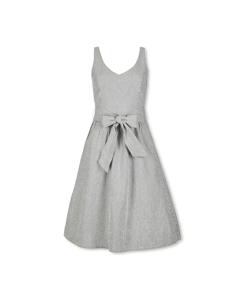 Hope & Henry Women's A-Line Dress with Sash
