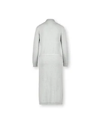 Hope & Henry Womens' Mock Neck Sweater Dress with Button Detail