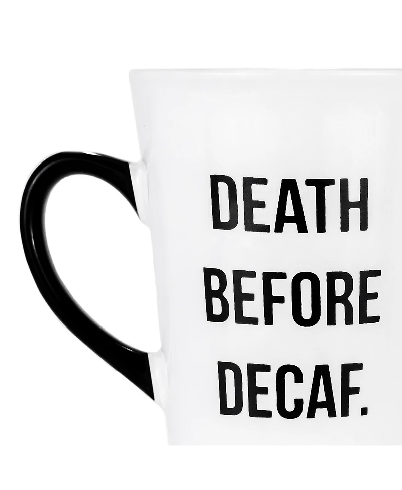Amici Home Death Before Decaf Coffee Mug