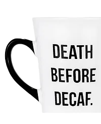 Amici Home Death Before Decaf Coffee Mug