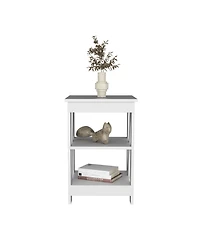 Ross 3-Tier End Table/Nightstand, Side Table for Small Space
