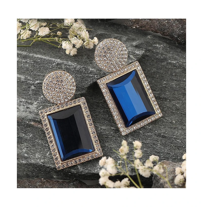 Sohi Women's Geometric Drop Earrings