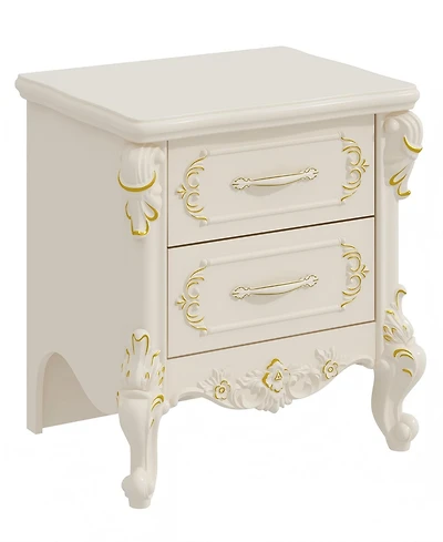 Homsee Rectangle White Wooden 1 Drawer Writing Desk