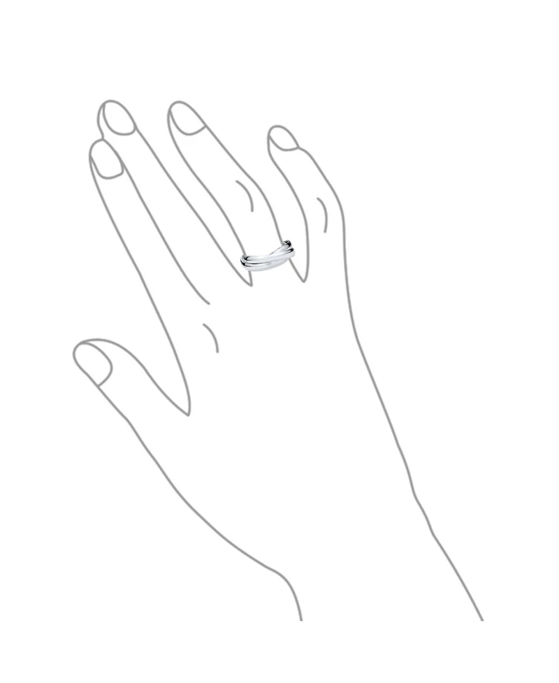 Bling Jewelry Silver Ring: Simple Dome Russian Triple Rolling Band Sterling