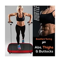 Hurtle Core Fitness Training Vibration Machine With Adjustable Speed, Red