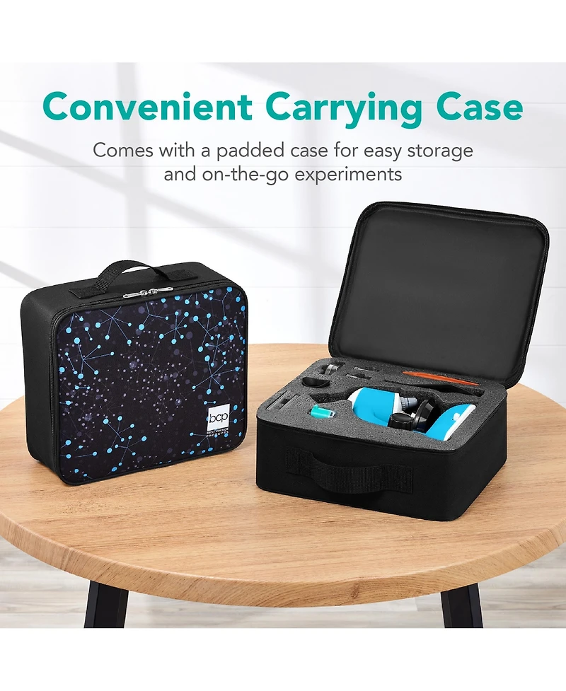 Best Choice Products Kids 30-Piece Microscope Stem Set w/ Carrying Case, Up To 1200x Zoom