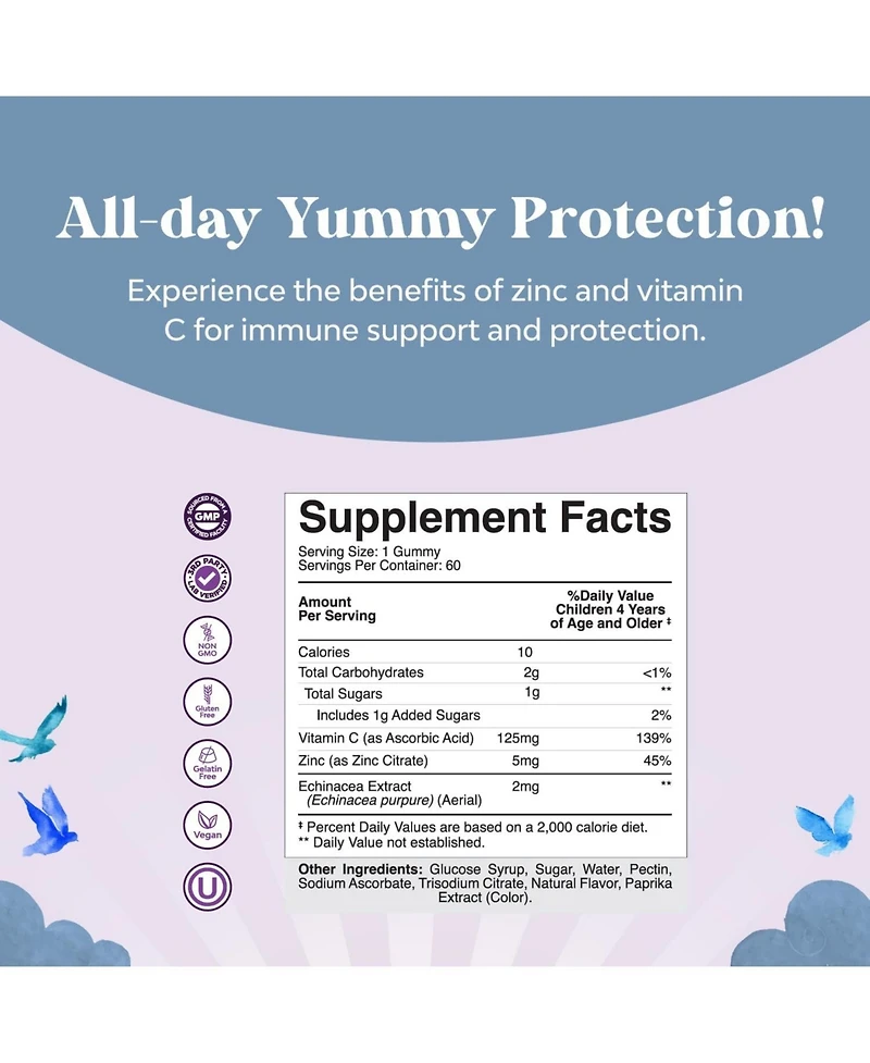 Kids Immunity Gummies, Nature's Craft, 60ct