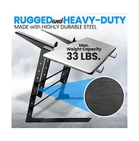 Pyle Dual Device Laptop Stand - Universal Dj Mixing Workstation