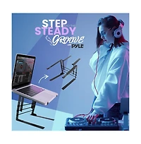 Pyle Dual Device Laptop Stand - Universal Dj Mixing Workstation