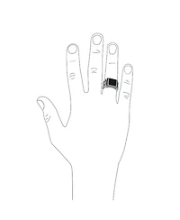 Bling Jewelry Natural Stone Square Signet Ring Band Style Heavy Oxidized .925 Sterling Silver