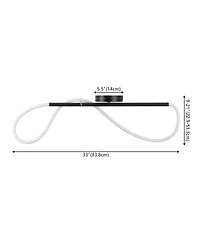 Jonathan Y Alessio Contemporary Minimalist 360 Adjustable Silicone Neon Rope Dimmable Linear Integrated Led Flush Mount
