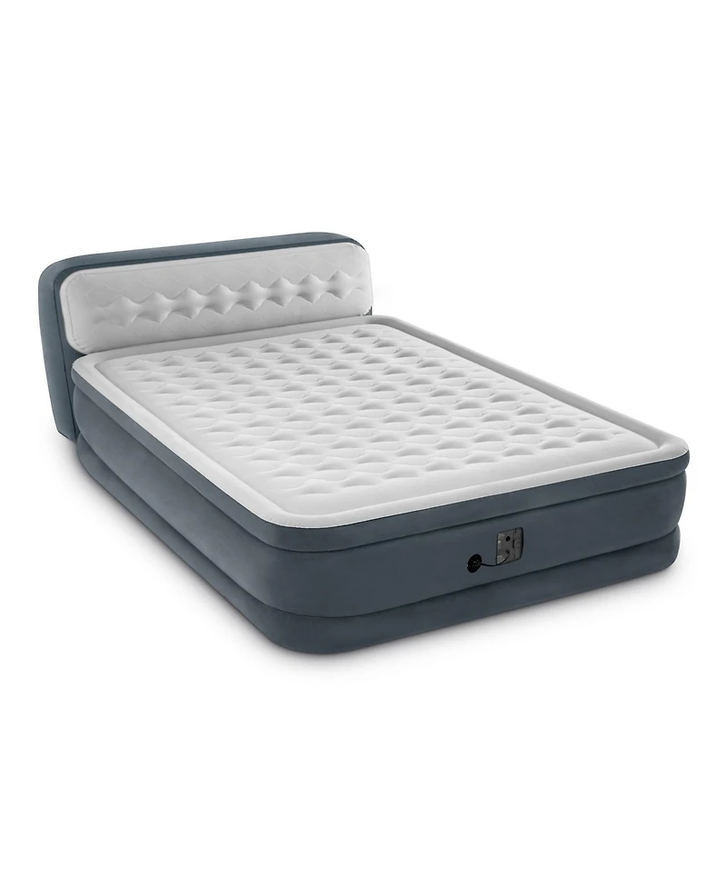 Intex Dura Beam Ultra Plush Headboard Airbed w/Built In Pump, Queen (2 Pack)
