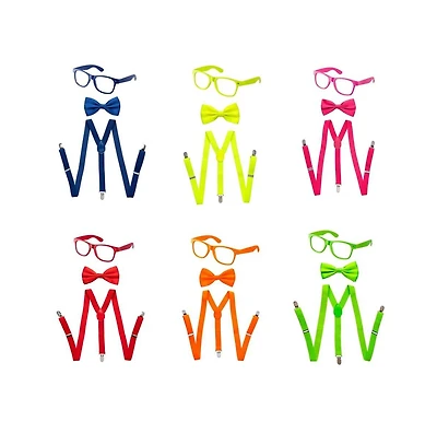 Dress Up America Suspender, Bow Tie Accessory Set - Toddlers Girls & Boys