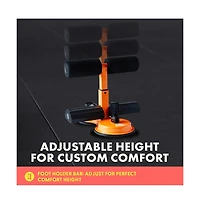 Squatz Abs Master Sit-Up Bar With Double Suction Cup for Abdominal Exercises