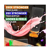 Unbreakable Tall Shot Glasses Set of 6 (2oz) - Stronger Than Glass (250x) & Acrylic (25x)