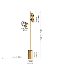 Hudson & Canal 65" Metal Dorset 3-Light Floor Lamp