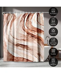 Abstract Shower Curtain Gulf by Pi Creative Art - Black