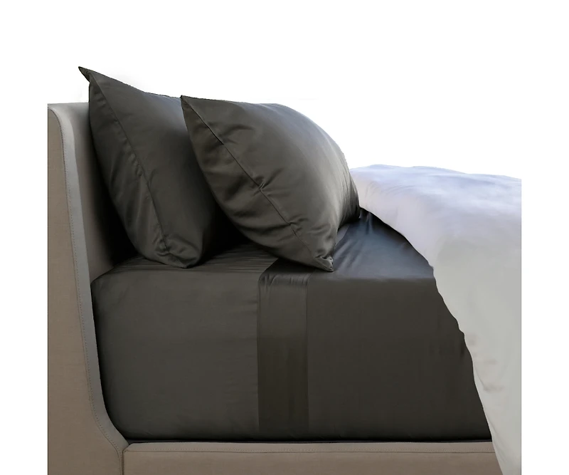 Cariloha Resort 4-Piece Sateen Sheet Set | Ocean Mist Split King Viscose Material Thermal-Regulating, Extra Soft Cooling Sheets