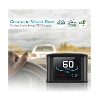 Pyle Smart Car Hud Heads-Up Display with Gps Compass and Speedometer
