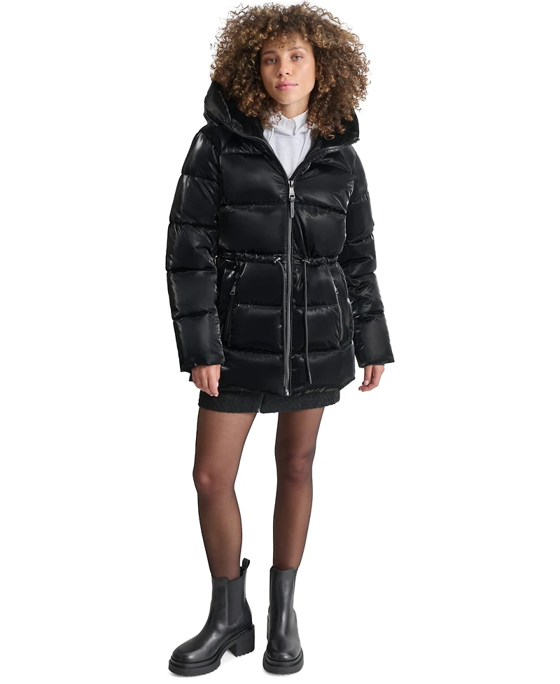 Dkny Women's Shine Hooded Anorak Puffer Coat