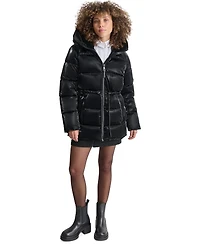 Dkny Women's Shine Hooded Anorak Puffer Coat