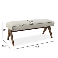 Breakfast Nook Bench Cushioned Dining with V-Shaped Legs,Dining Table Seat Restaurant Banquette Seating-Maison Boucle