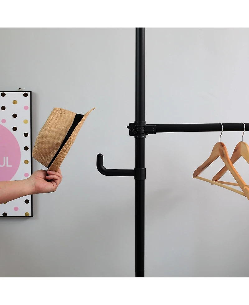 Slickblue Double Adjustable Clothing Rack for Hanging Clothes