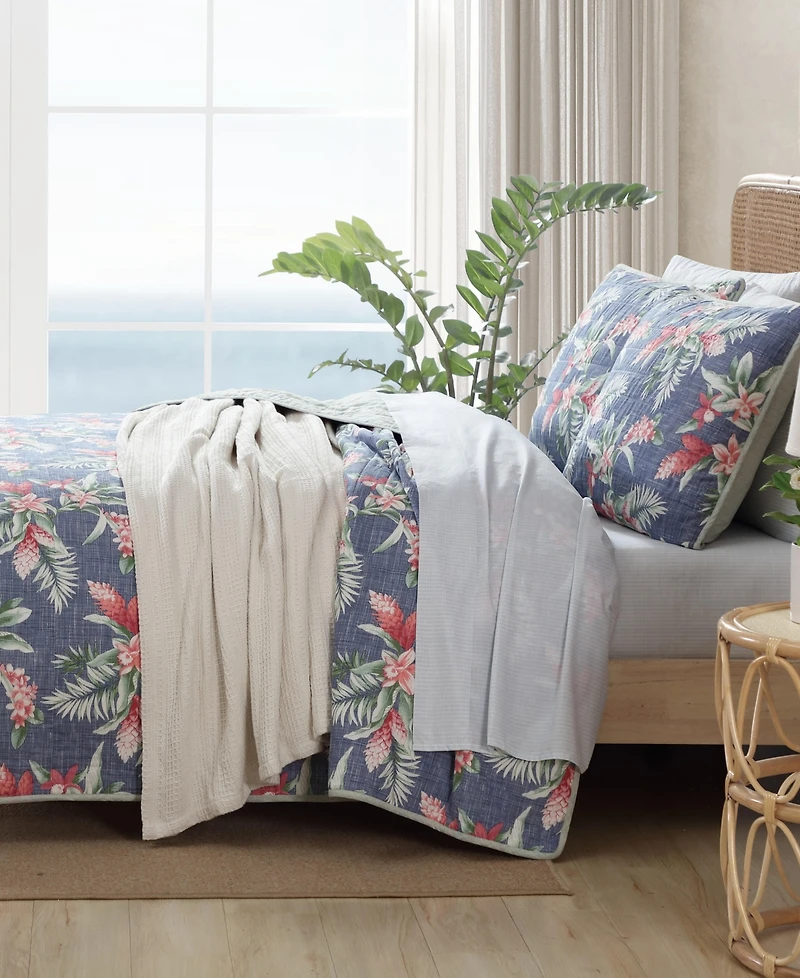 Closeout! Tommy Bahama Home Floral Enchantment Reversible 2-Pc. Quilt Set, Twin