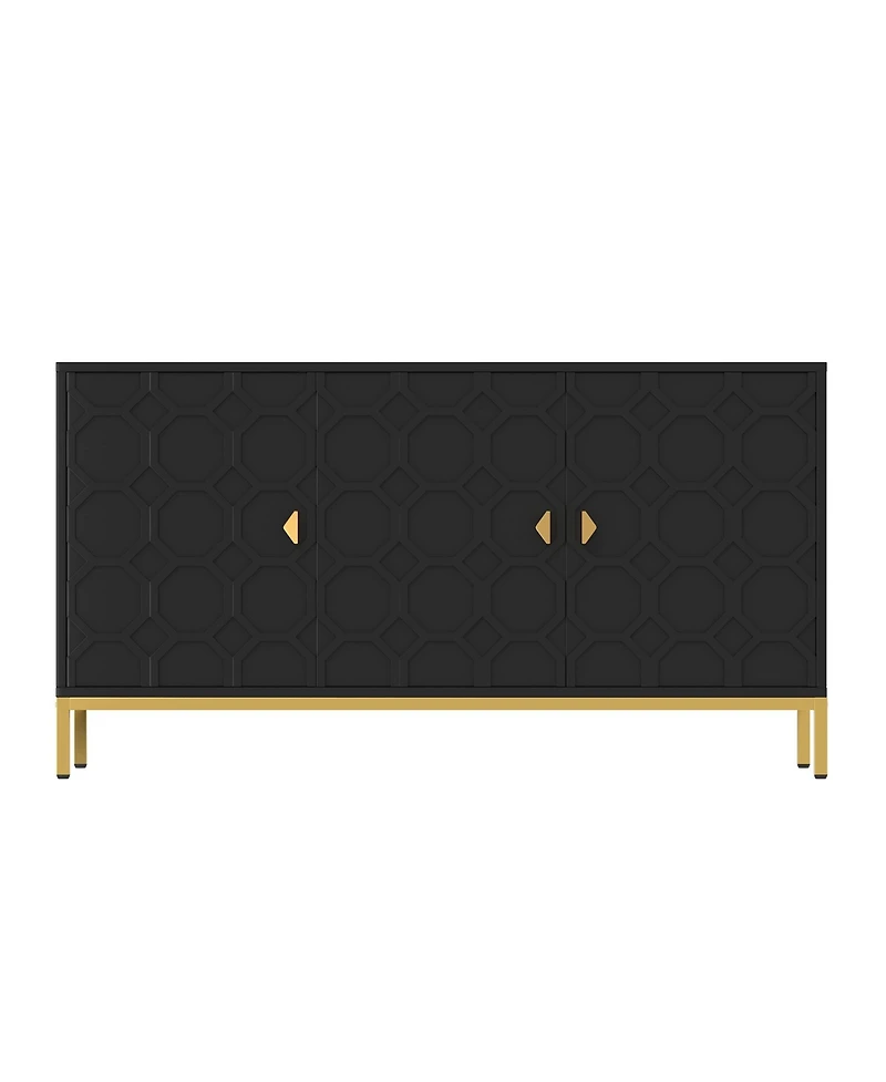 Freestanding Storage Cabinet 3-Door Accent