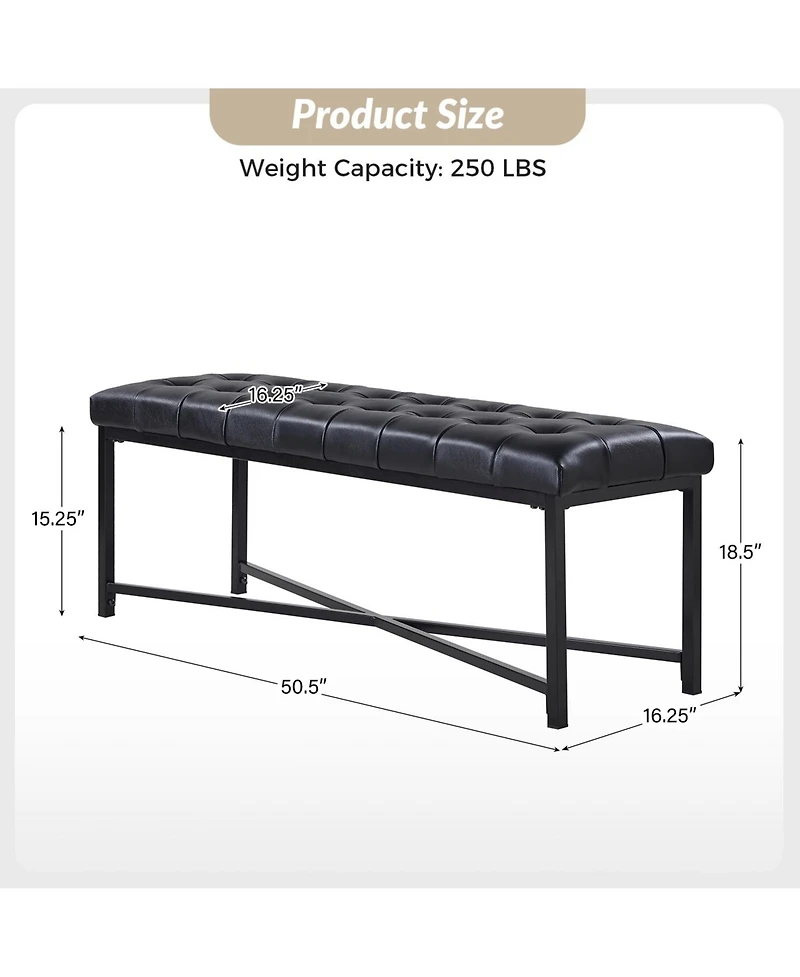 Hulala Home Eberhard Modern Upholstered Flip Top Storage Bench with Button-Tufted