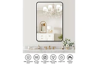 gaomon Bathroom Mirror, Aesthetically Pleasing and Versatile 24 x 36 Inch Vanity Mirror for Over Sink, Available in Varied Sizes, Hangs Horizontally o