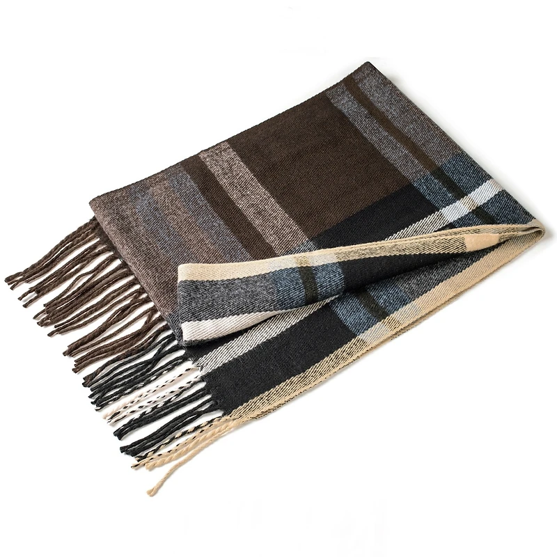 Alpine Swiss Men's Scarf Soft 80 Inch Long Warm Scarves Plaids Winter Shawl